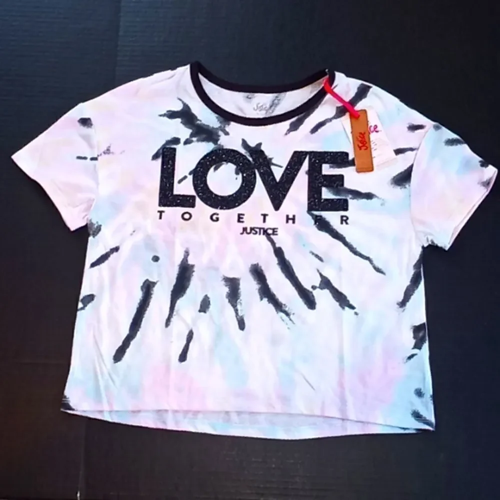 Justice Girls Tie Dyed Cropped T Shirt
